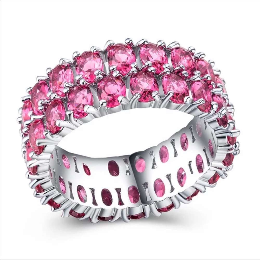 *NEW*Luxury 925 Silver Sapphire Ring - Picture 2 of 3